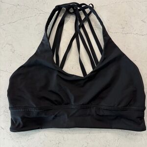 EUC Lululemon Women's Black Strappy Sports Bra